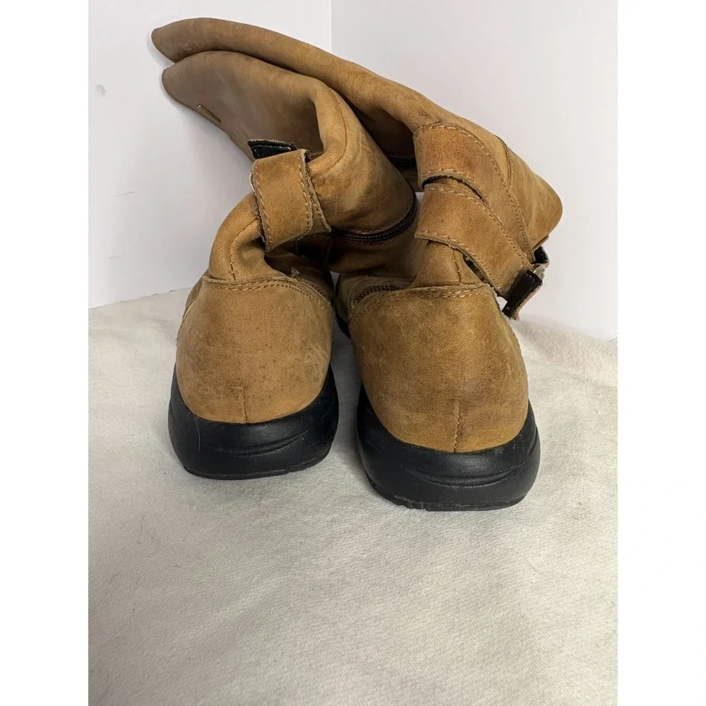 Merrell Knee High Boots Women's Size 9 Chestnut Waterproof Leather Tetra Strap